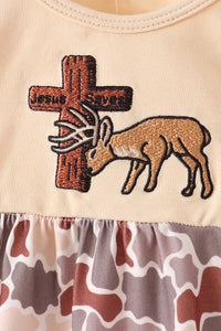 Camoufalge cross deer embroidery bubble