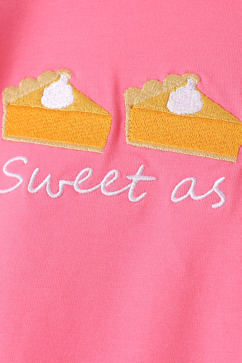 Sweet as pie embroidery ruffle bloomer set
