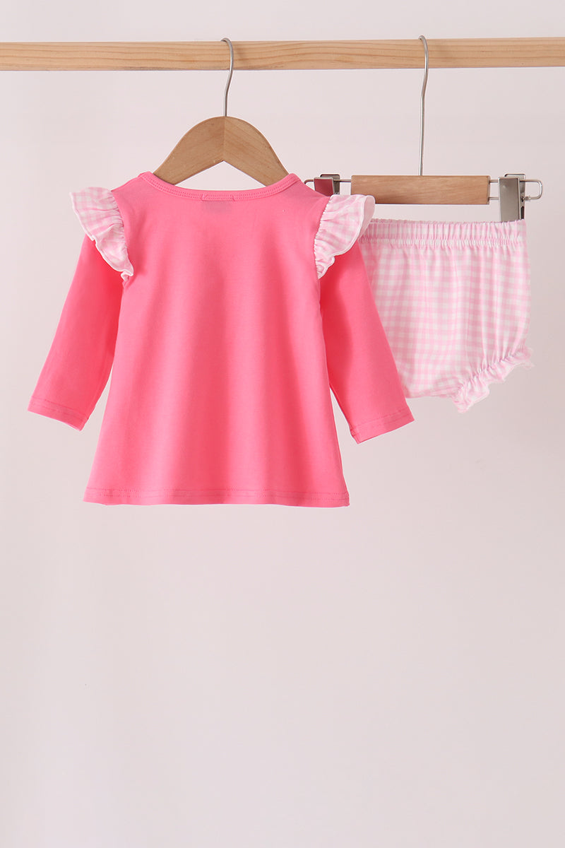 Sweet as pie embroidery ruffle bloomer set
