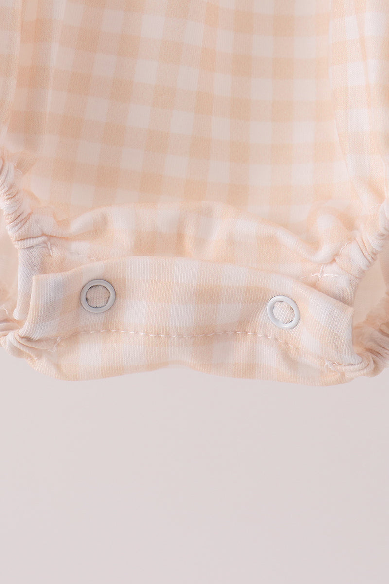 Sweet as pie embroidery gingham bubble