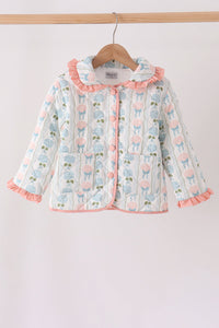 Hydrangea ruffle jacket