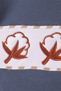 Cotton embroidery gingham bubble