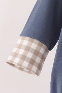 Cotton embroidery gingham bubble