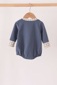 Cotton embroidery gingham bubble
