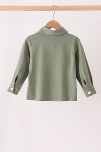 Green Pocket Button Down Shirt