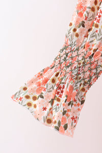 Floral smocked mom dress