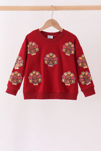 Turkey sequin mom&me top