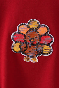 Turkey sequin mom&me top