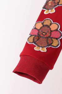Turkey sequin mom&me top