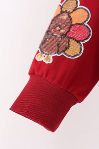 Turkey sequin mom&me top
