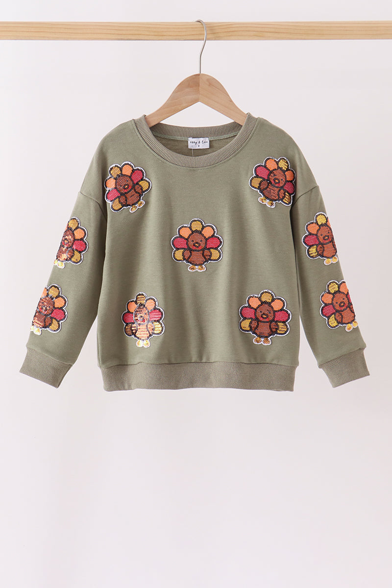 Turkey sequin mom&me top
