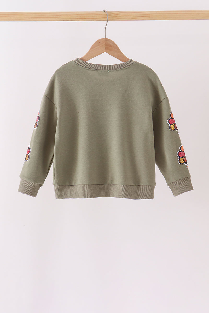 Turkey sequin mom&me top