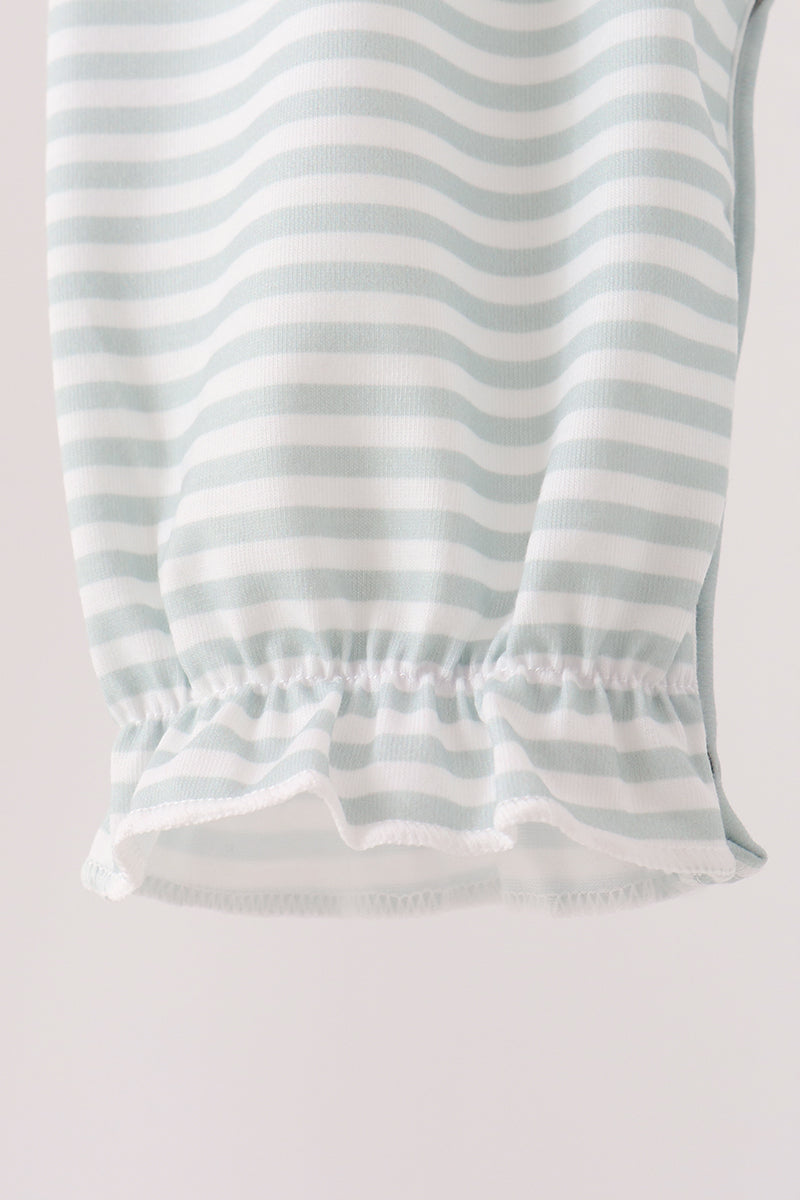 Santa applique stripe romper