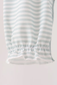 Santa applique stripe romper