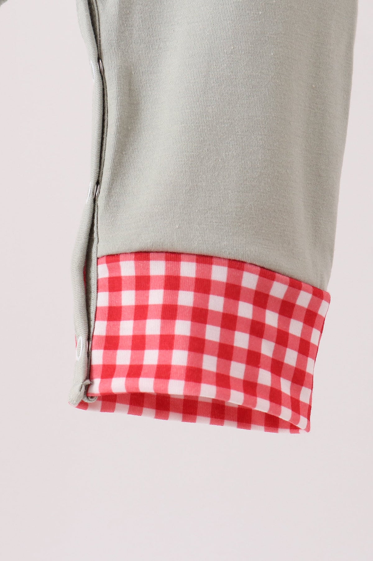 Santa applique gingham romper