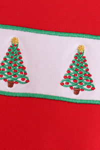 Christmas Tree Embroidery Romper