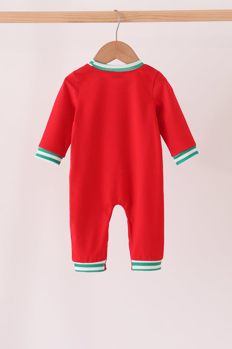 Christmas Tree Embroidery Romper