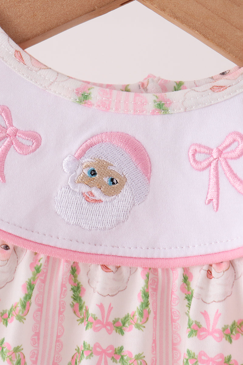 Santa bow embroidery bubble