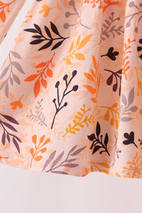 Leaves bamboo pants set