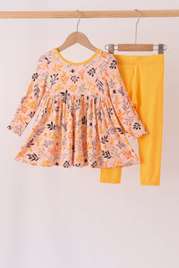 Leaves bamboo pants set
