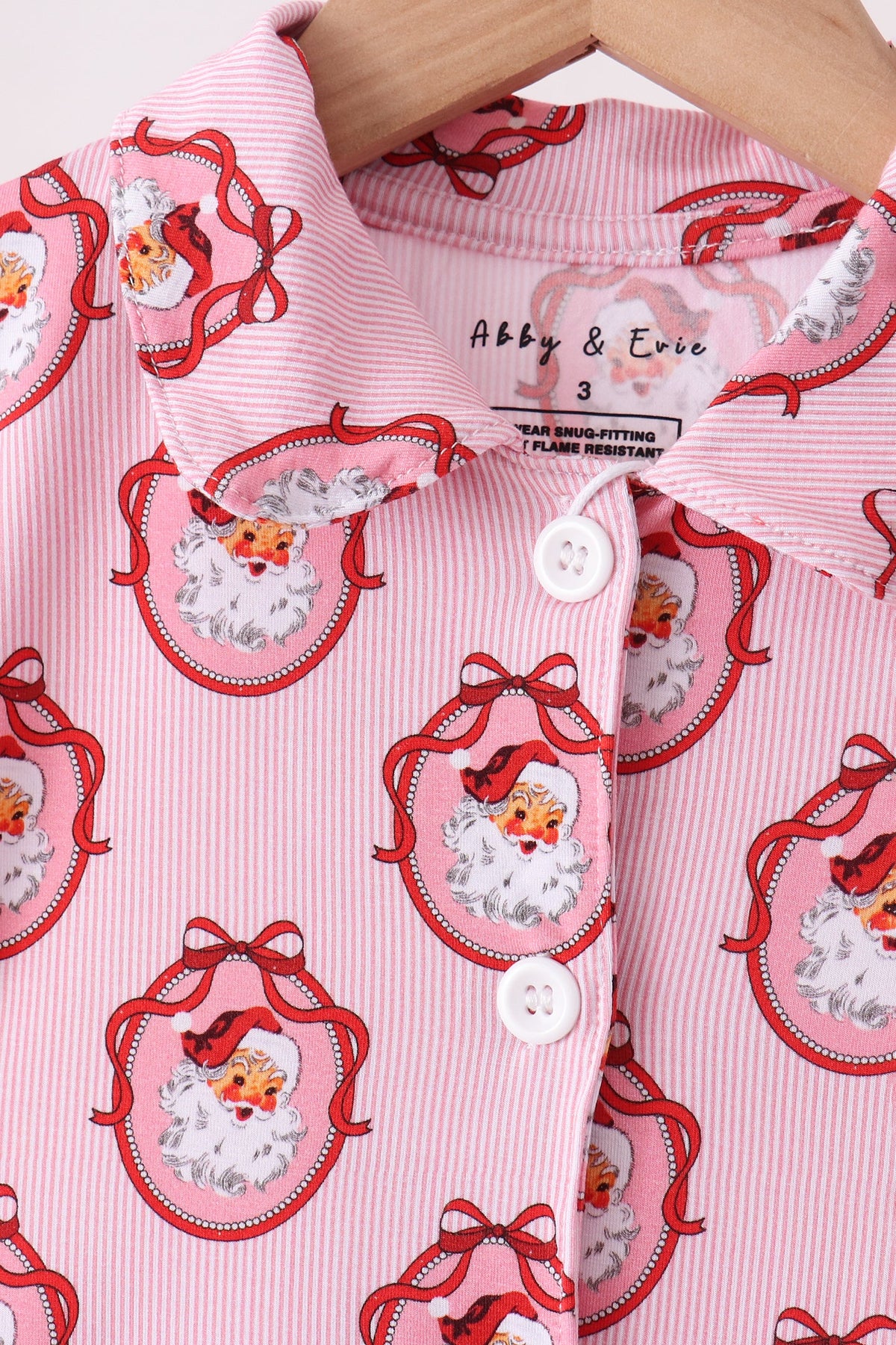 Santa claus bamboo ruffle pajama set
