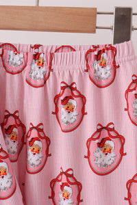 Santa claus bamboo ruffle pajama set