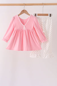 Turkey applique ruffle pants set