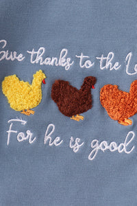 Turkey french knot ruffle bubble