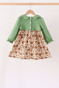 Pumpkin turkey smocked dress