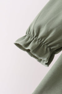 Goose pumpkin embroidery pants set