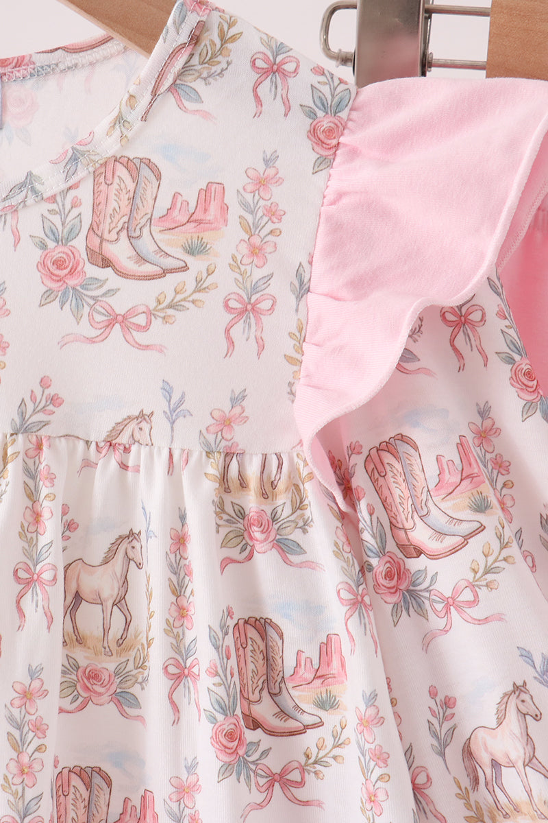 Horse ruffle pants set