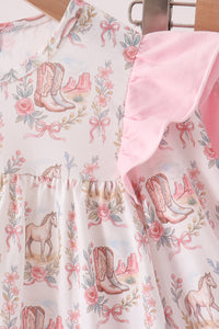 Horse ruffle pants set