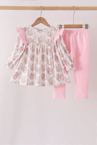 Horse ruffle pants set