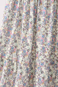 Blue floral smocked mom dress
