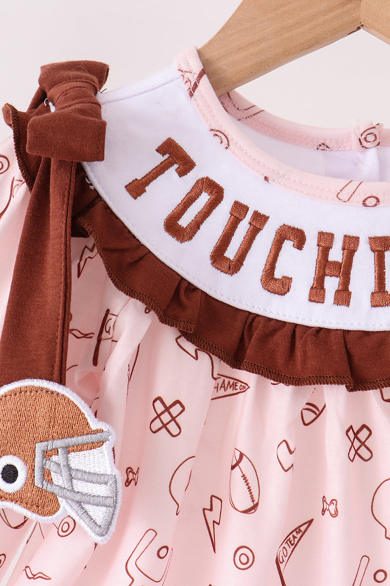 Touchdown football embroidery bloomer set