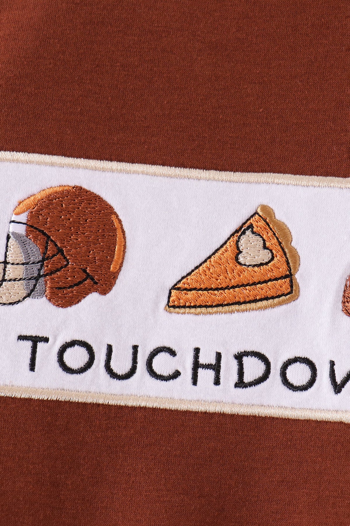 Touchdown football embroidery romper