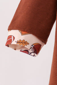Touchdown football embroidery romper