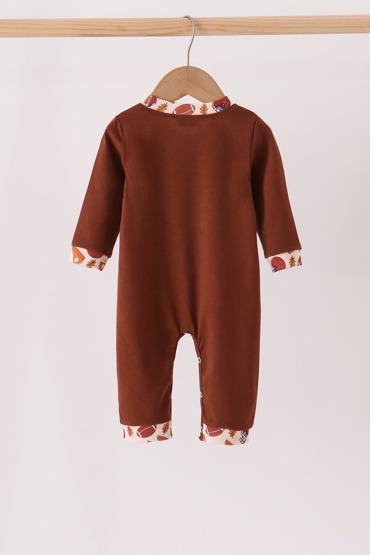 Touchdown football embroidery romper