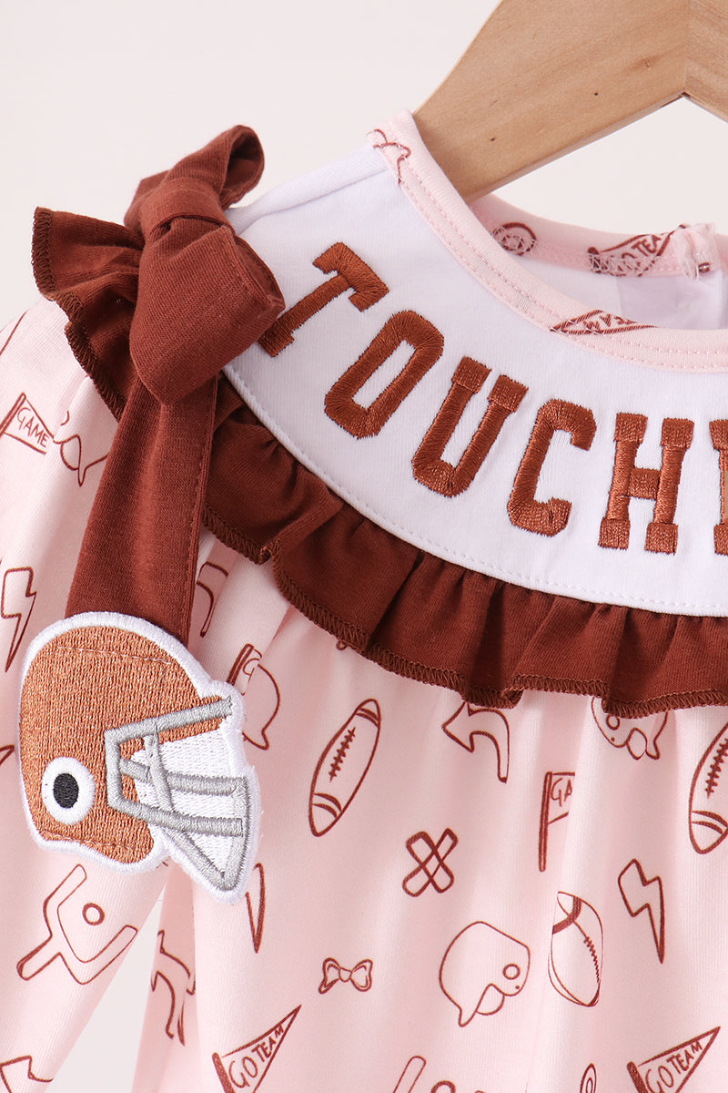 Touchdown football embroidery bubble