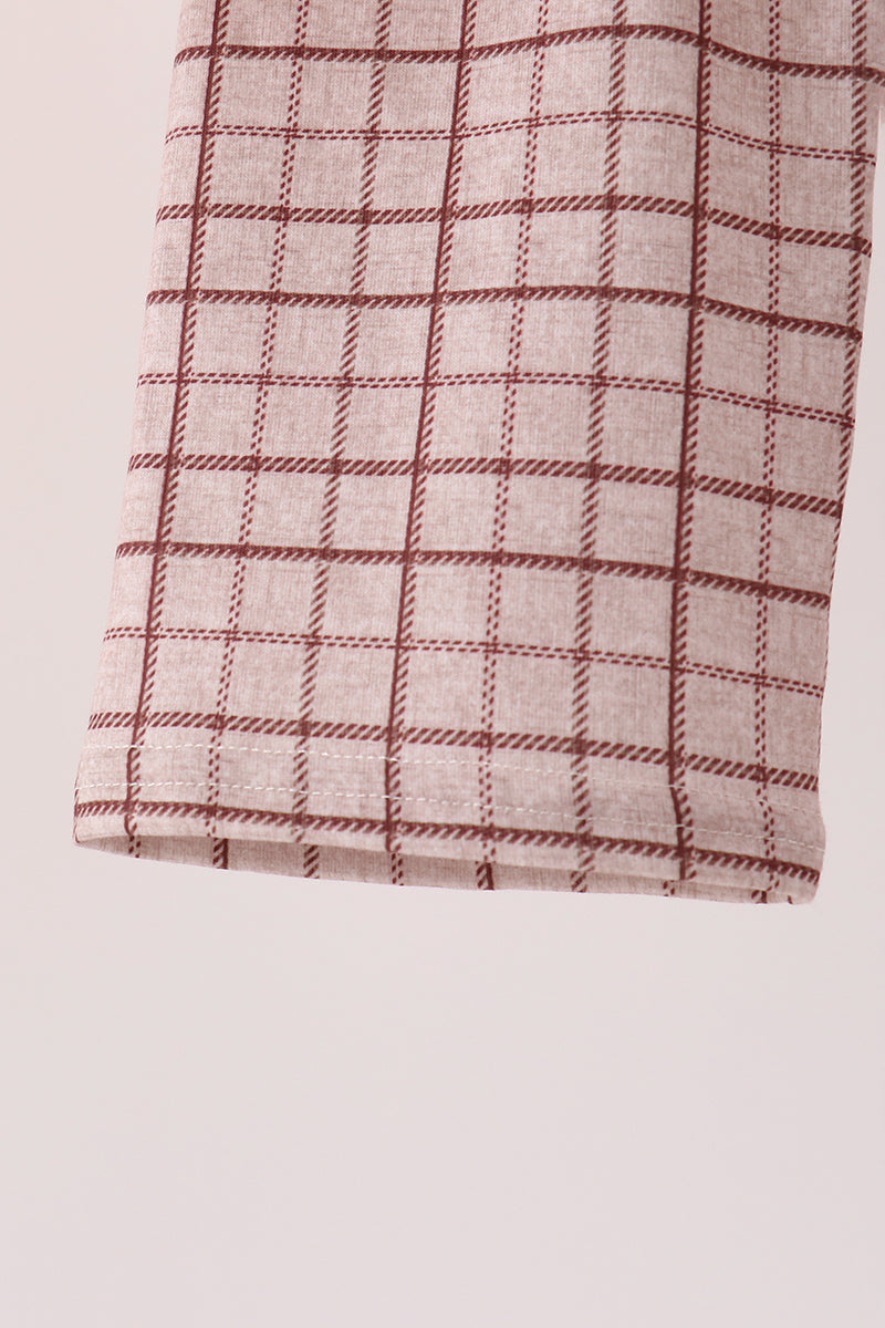 Howdy Y'ALL boots embroidery plaid pants set