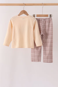 Howdy Y'ALL boots embroidery plaid pants set