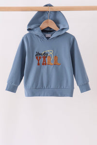 Howdy Y'ALL boots embroidery hoodie