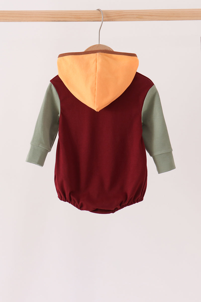 Pumpkin Embroidery Hoodie Bubble