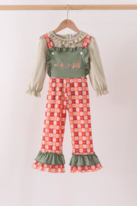 Pumpkin Embroidery 2cp jumpsuit set
