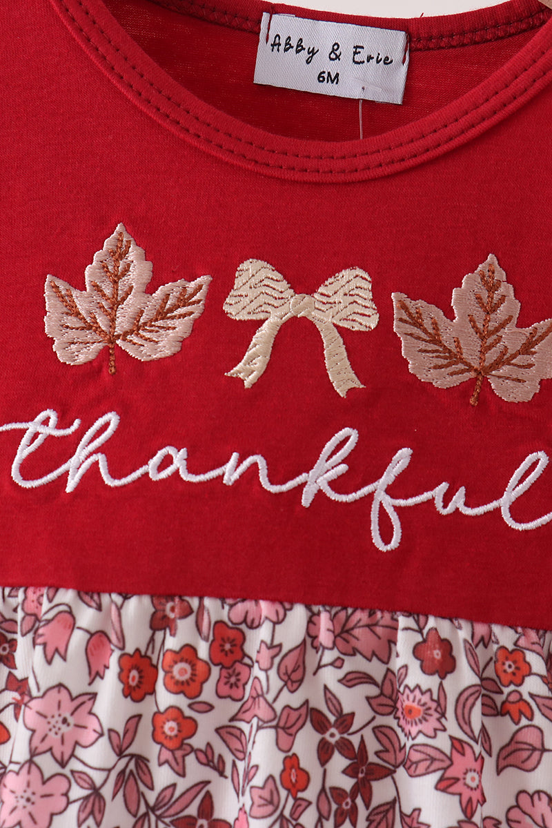 Thankful leaves embroidery bubble