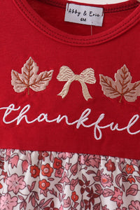 Thankful leaves embroidery bubble