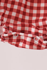 Thankful leaves embroidey gingham bubble