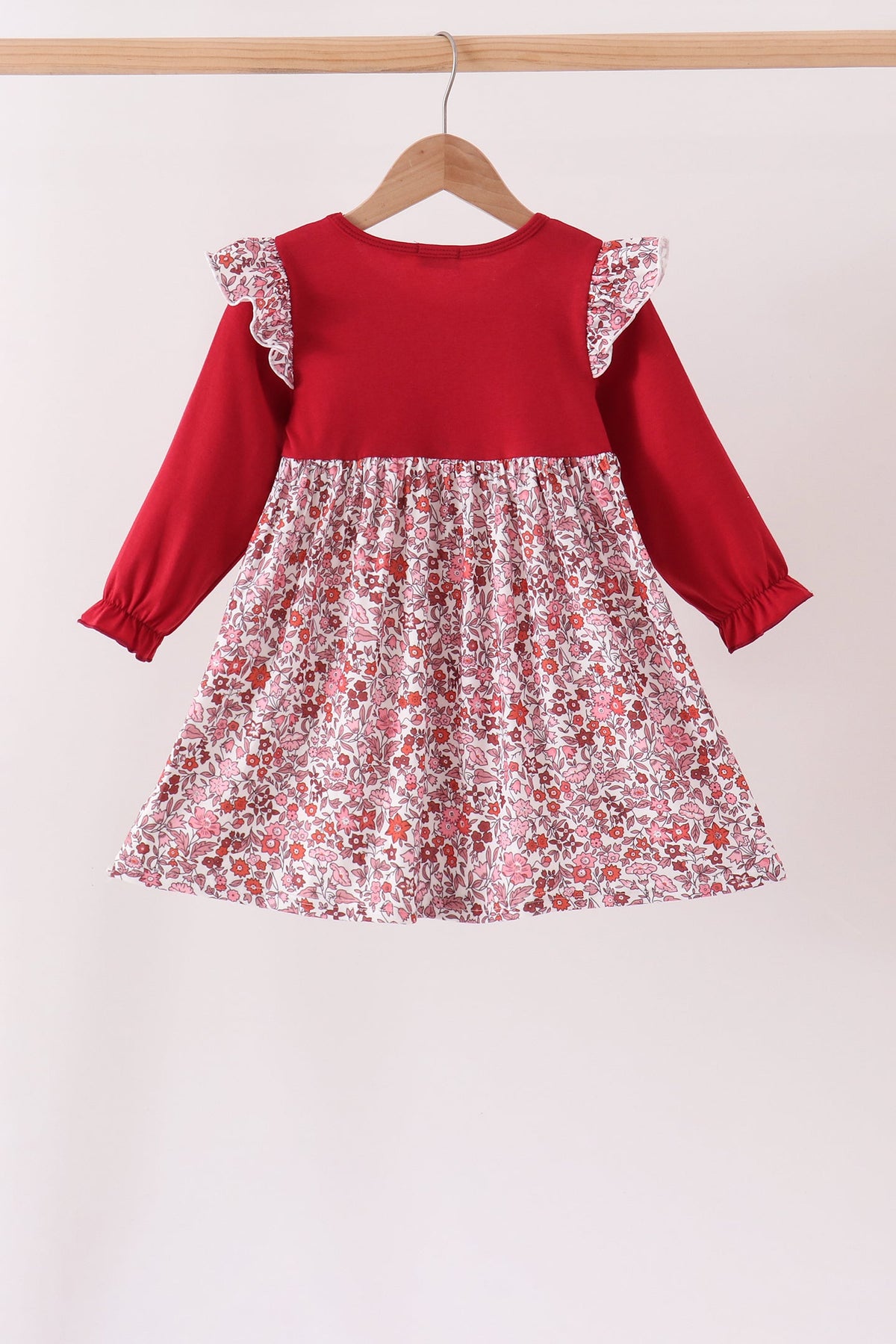 Thankful leaves floral embroidey dress
