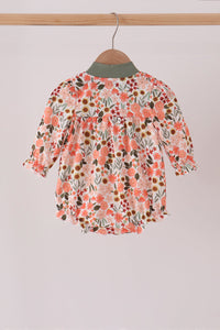 Green floral bow bubble