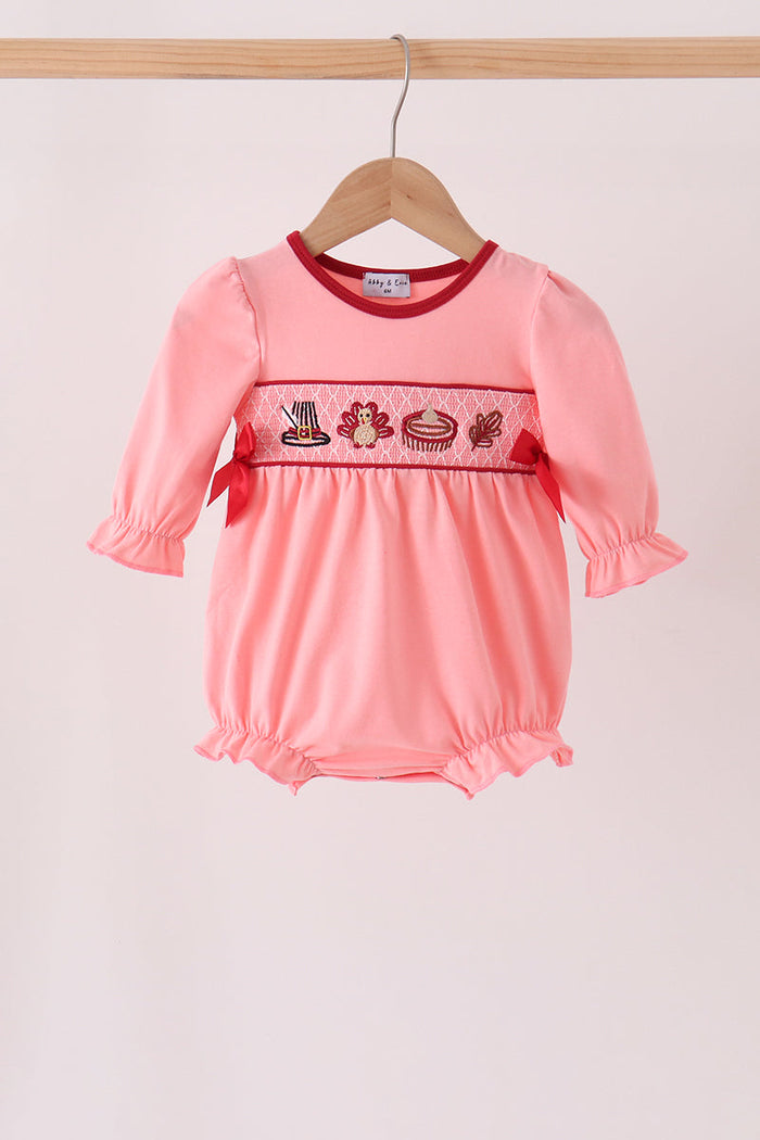 Turkey smocked bow bubble